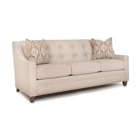 Fabric Sofa with Tufted Back